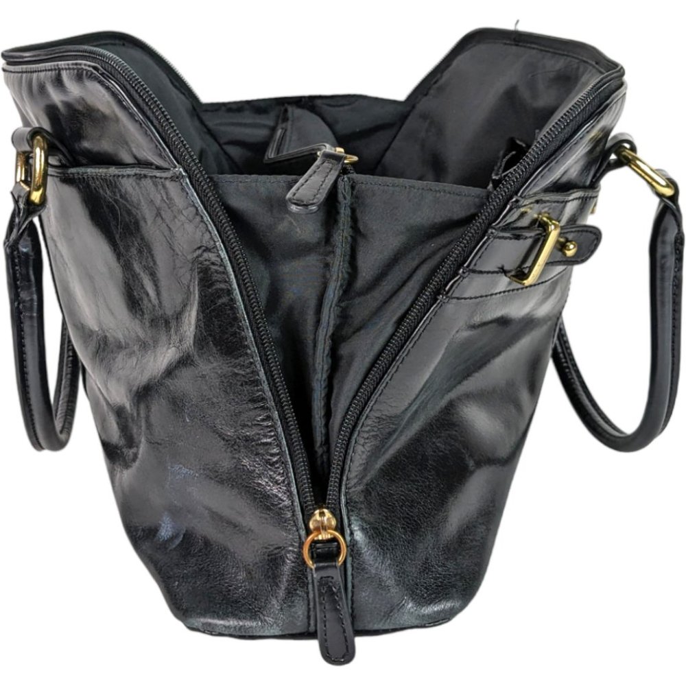 Giani Bernini Black Genuine Leather Satchel - Picture 9 of 16